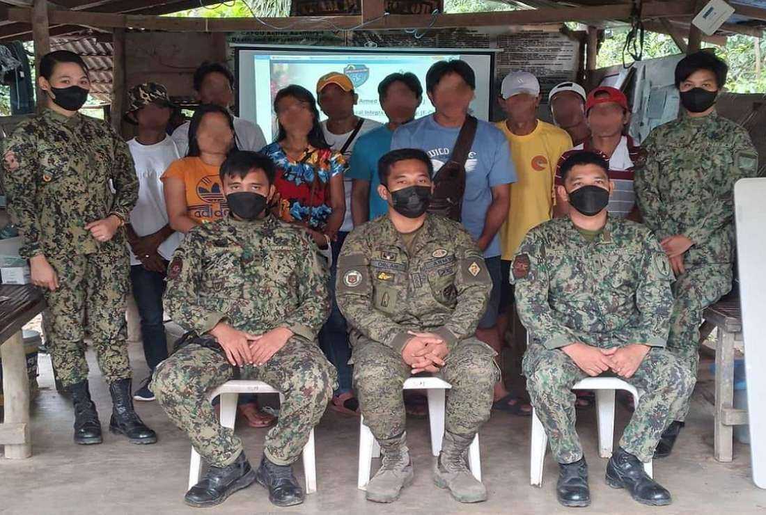 Former members of Abu Sayyaf surrendered to military forces in Sulu province, Mindanao region