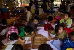 Half a million children displaced in Myanmar conflict
