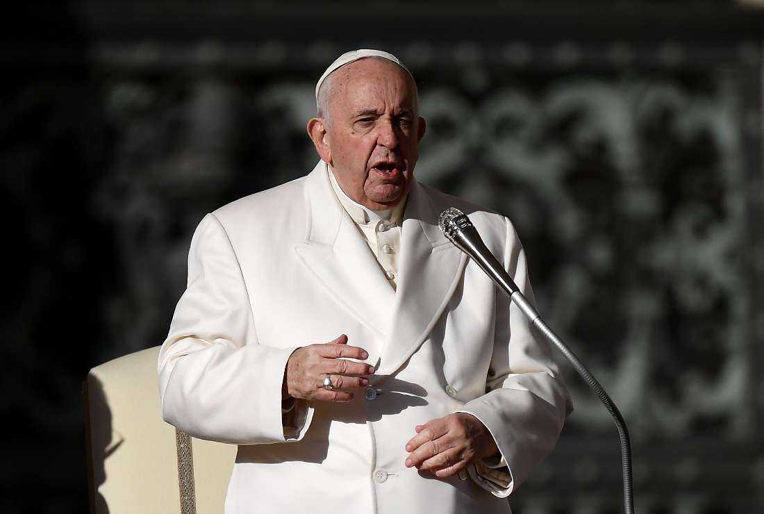 Pope Francis leads his weekly general audience at St.Peter's square in the Vatican on Nov. 23