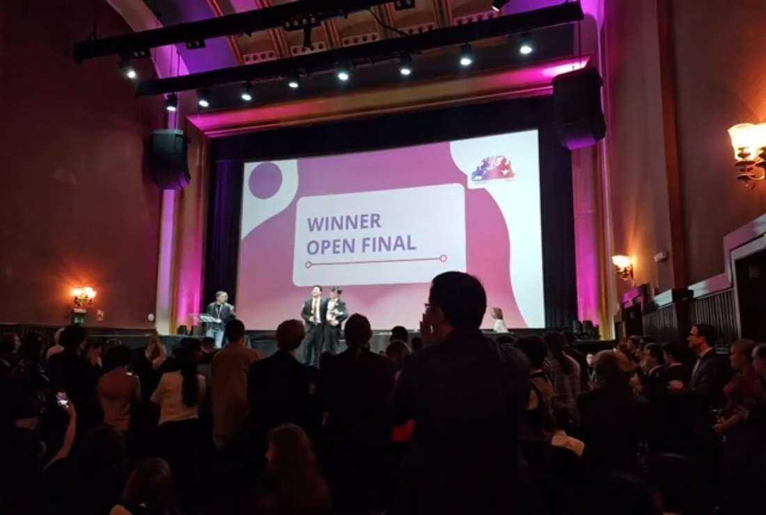 The grand final of the World Universities Debating Championship in Madrid, Spain