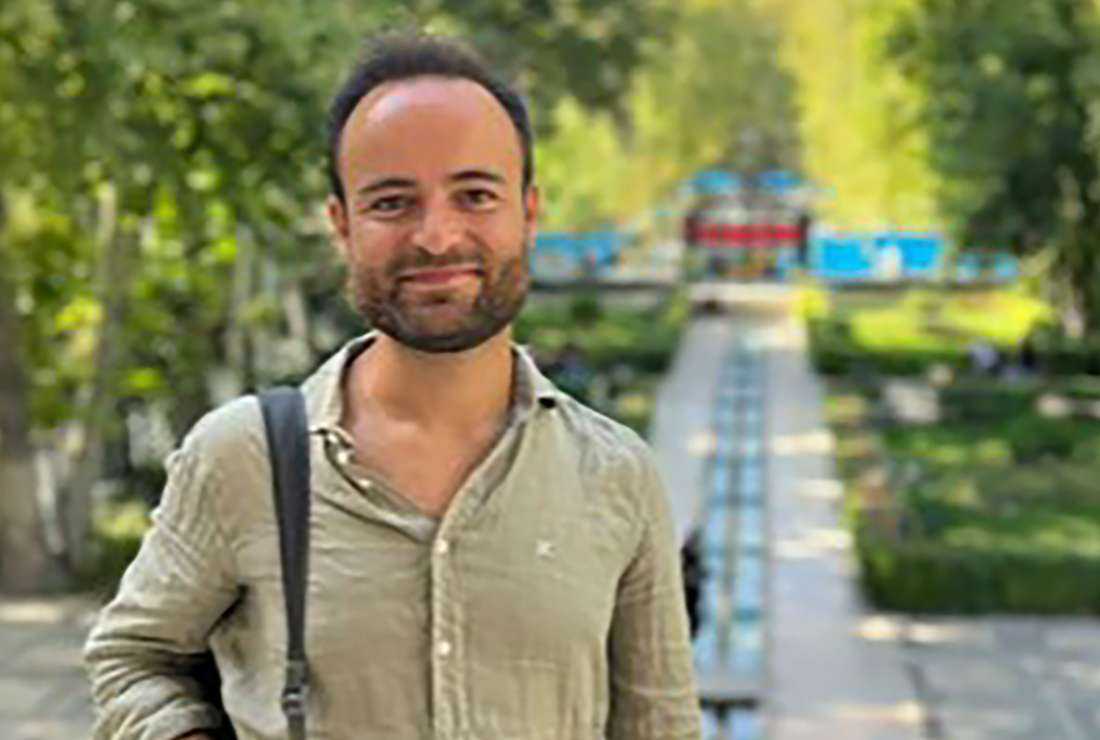 This undated handout photograph released on Jan. 26 by his family shows Louis Arnaud, 35, who was arrested on September 28 as he was visiting Iran, his parents Jean-Michel and Sylvie said in a statement to AFP, as Paris says he and six other French citizens are being held as hostages by Iran