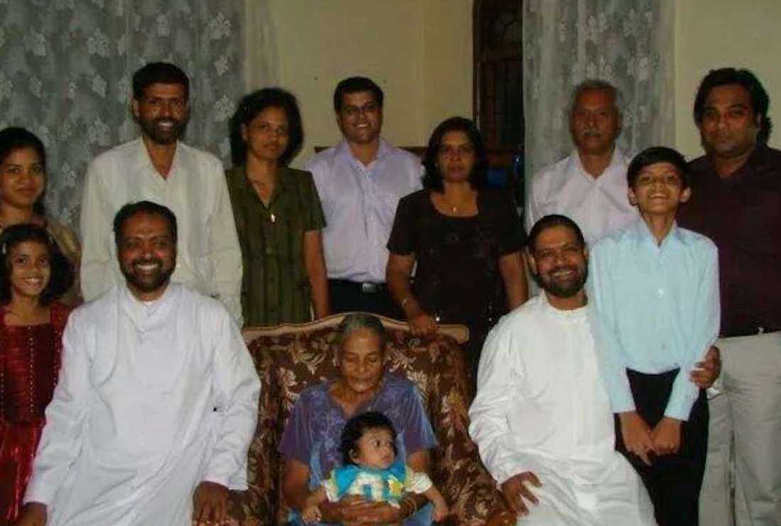 A file photo of the Mascarenhas family with mother, Maria Barreto, seated in the middle, flanked by Bishop Theodore Mascarenhas (right) and Bishop-elect Sebastiao Mascarenhas (left) who are seen in cassocks