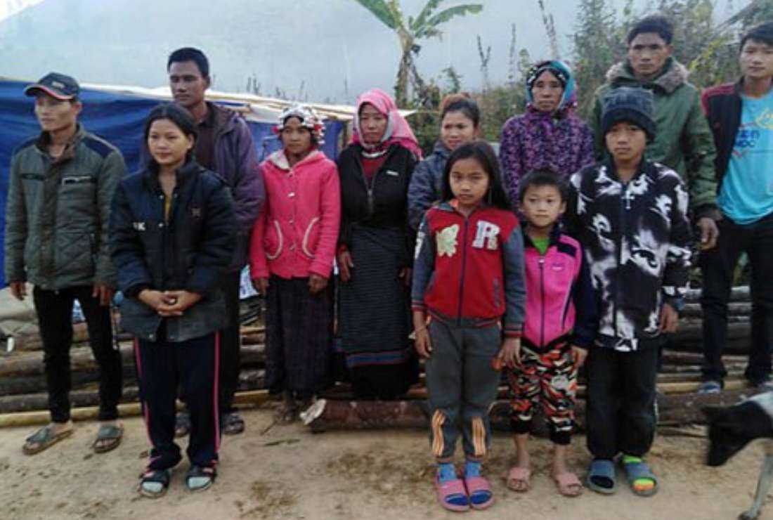 Lao Christians evicted from their homes in Luang Namtha province's Long district are shown in a February 2020 photo