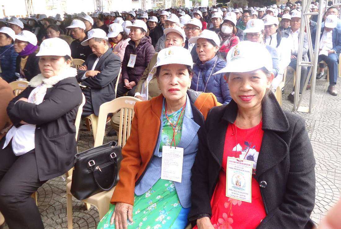 Vietnamese couples from around the world attend the gathering at the National Shrine of Our Lady of La Vang in Quang Tri on Feb. 1