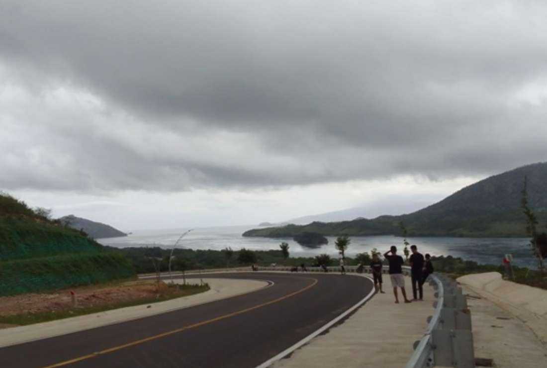 The new road in Labuan Bajo, Flores island, was built for the ASEAN Summit scheduled in Indonesia in May without paying compensation to villagers whose houses and lands were evicted for the development project