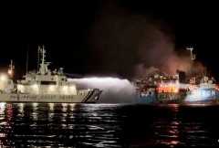12 killed as fire rips through Philippine ferry