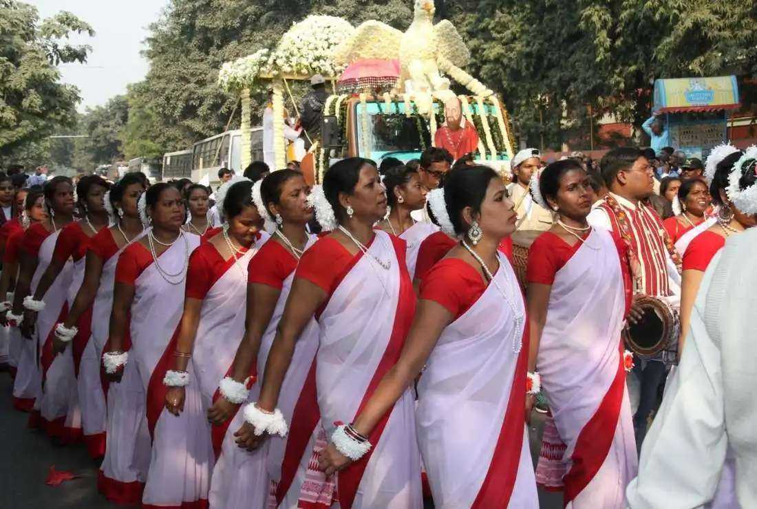 Indian tribal Catholics taking part in the annual Christ the King festival in New Delhi on Nov 26, 2017
