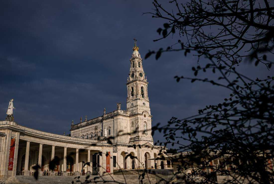 This photograph shows the Fatima shrine in Leiria on March 3