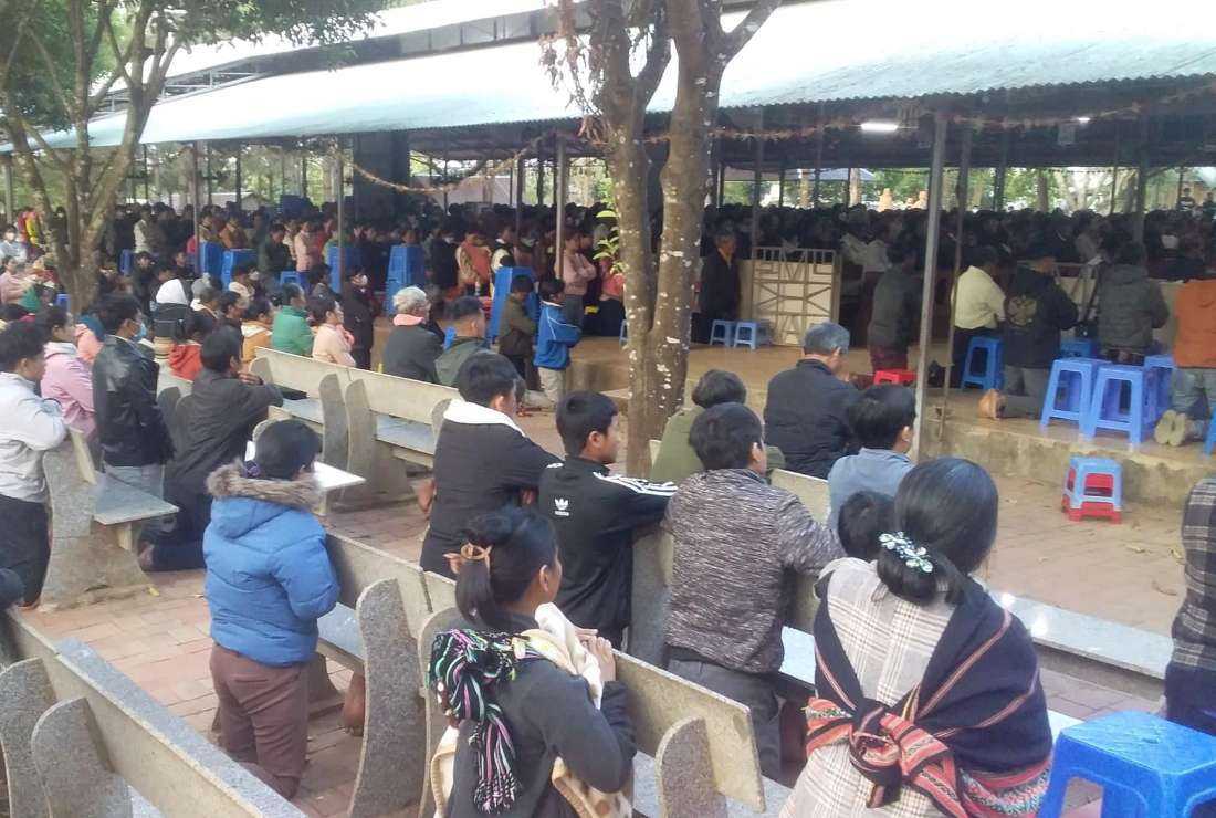 A Mass in progress at Ling La Church in Kon Tum province on March 5