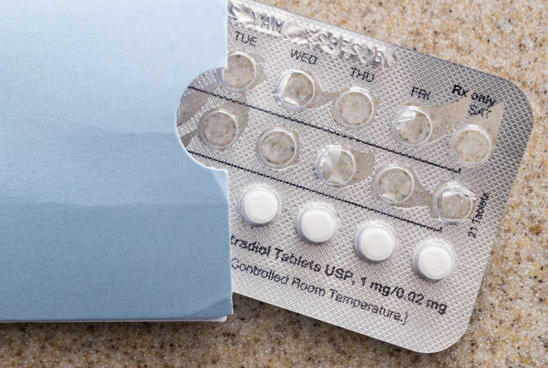 Birth control pills rest on a counter in Centreville, Maryland, on July 6, 2022