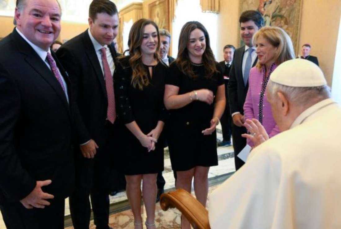Pope Francis meeting members of the Papal Foundation