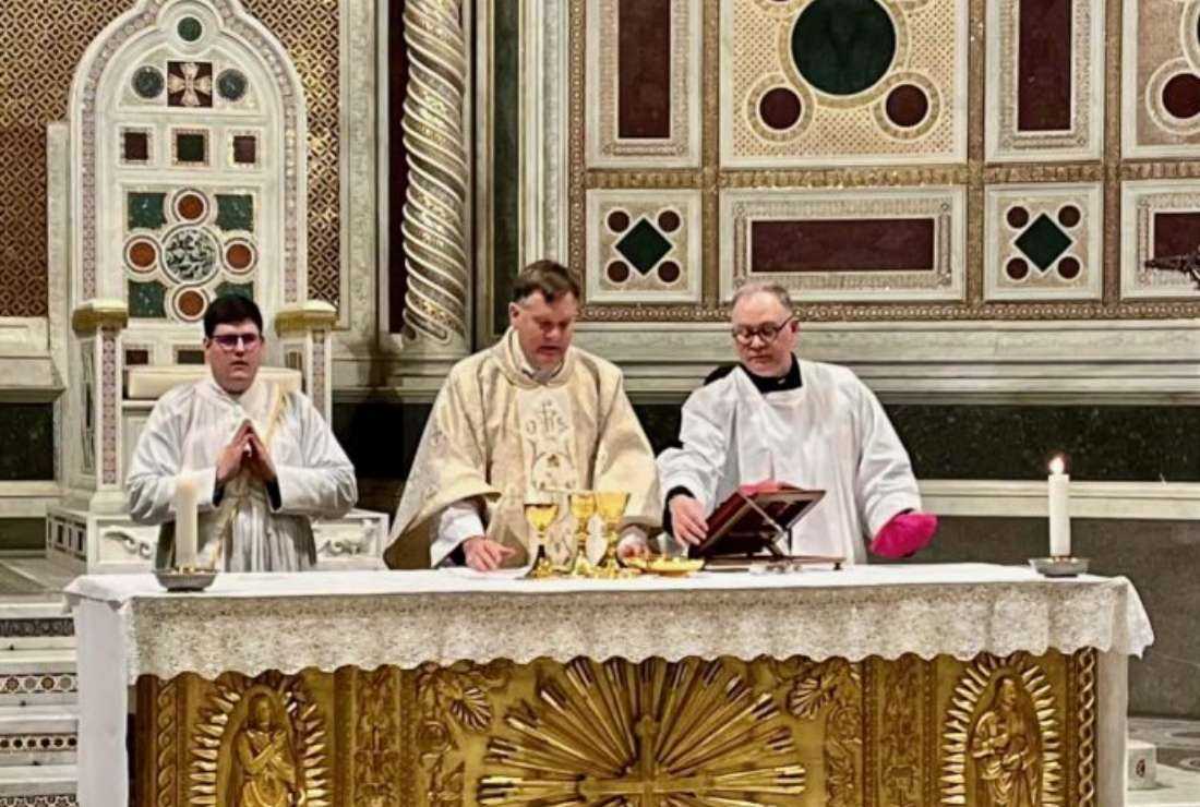 Bishop Baker presiding at the Eucharist at St John Lateran Cathedral in Rome