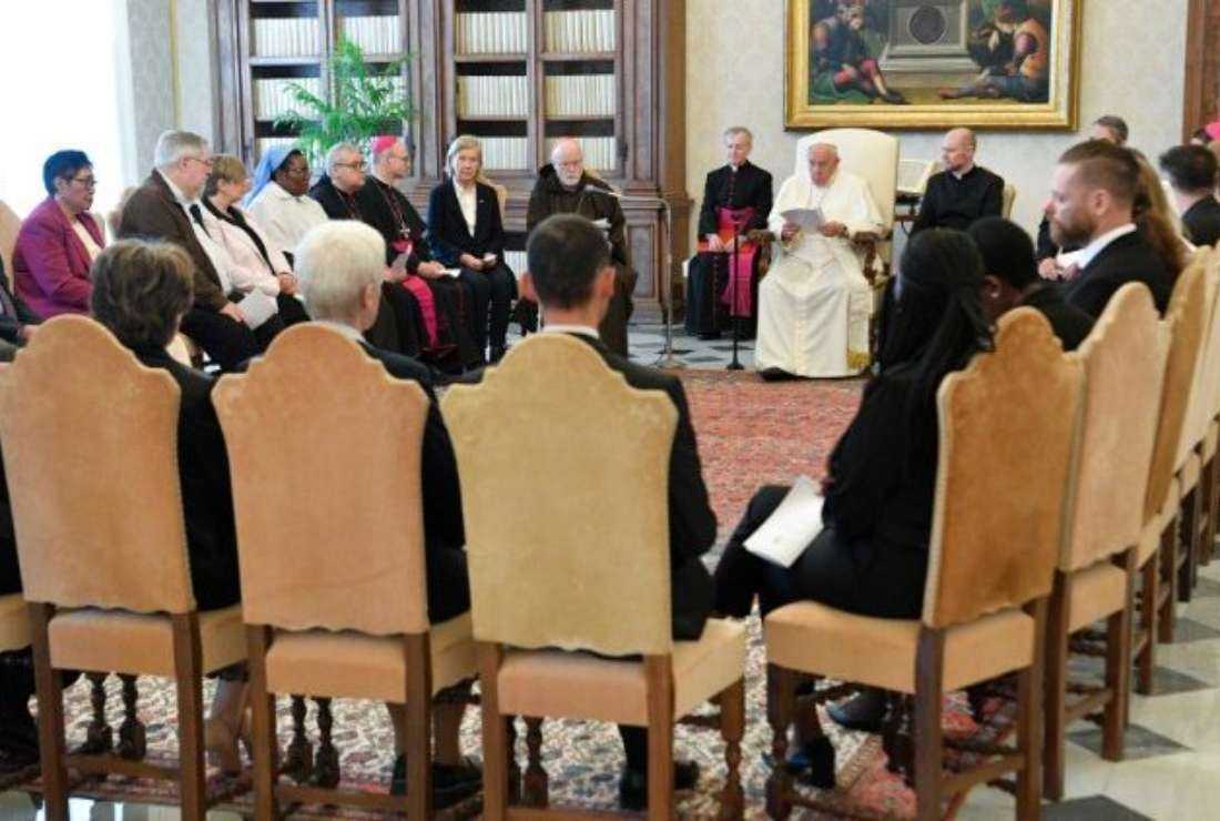 Pope Francis addressing the Vatican Commission for the Protection of Minors