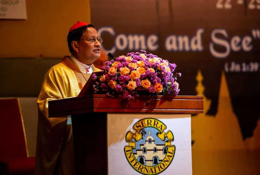 Cardinal Charles Maung Bo, president of the Federation of the Asian Bishops’ Conferences (FABC) celebrates Mass on June 23 during the 80th convention of Serra International in Chiang Mai, Thailand