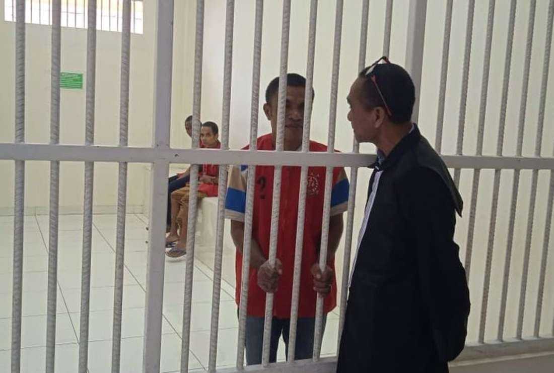 Nikodemus Manao, a Christian and leader of Besipae tribe in the Christian-majority East Nusa Tenggara province in seen in a detention center