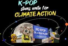 Korean pop music fans call for action to save the planet