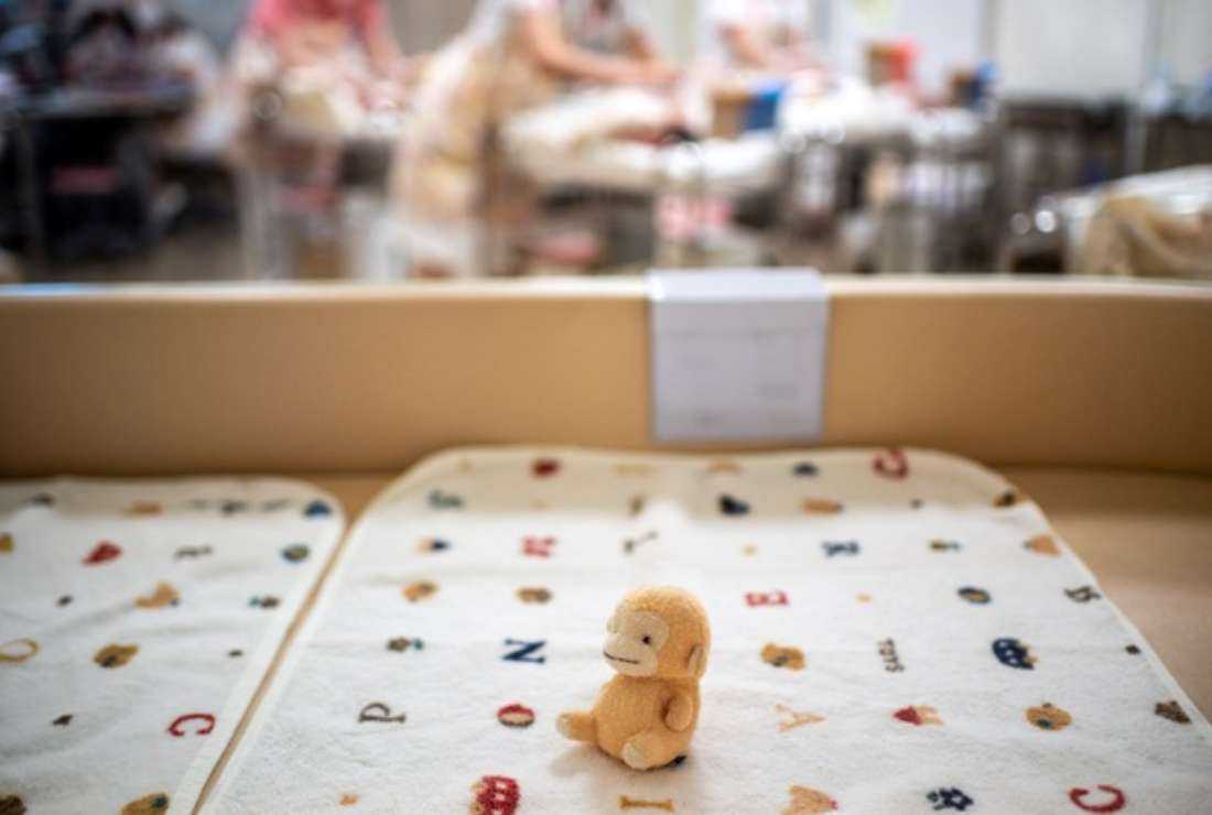 A soft toy in a nursery for newborn babies at Jikei Hospital in Kumamoto, southern Japan, whose mission is to rescue an infant left in the country's only baby hatch. Recently reported cases of newborn abandonment and infanticide shed light on a serious societal issue in the nation
