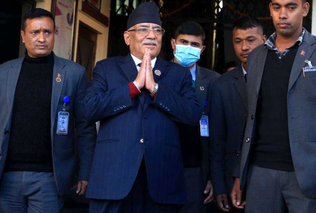 Former Maoist leader and current Prime Minister of Nepal Pushpa Kamal Dahal is seen in this file image