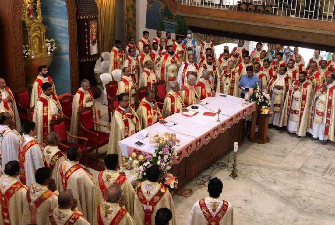 Some 250 priests of the Ernakulam-Angamaly archdiocese celebrated Mass on Aug. 15 in St. Mary's Cathedral, which was closed since December 2022. They followed their own liturgy, in which celebrants face the congregation. It is opposed to a liturgy approved by their Church's synod, resulting in a protracted dispute