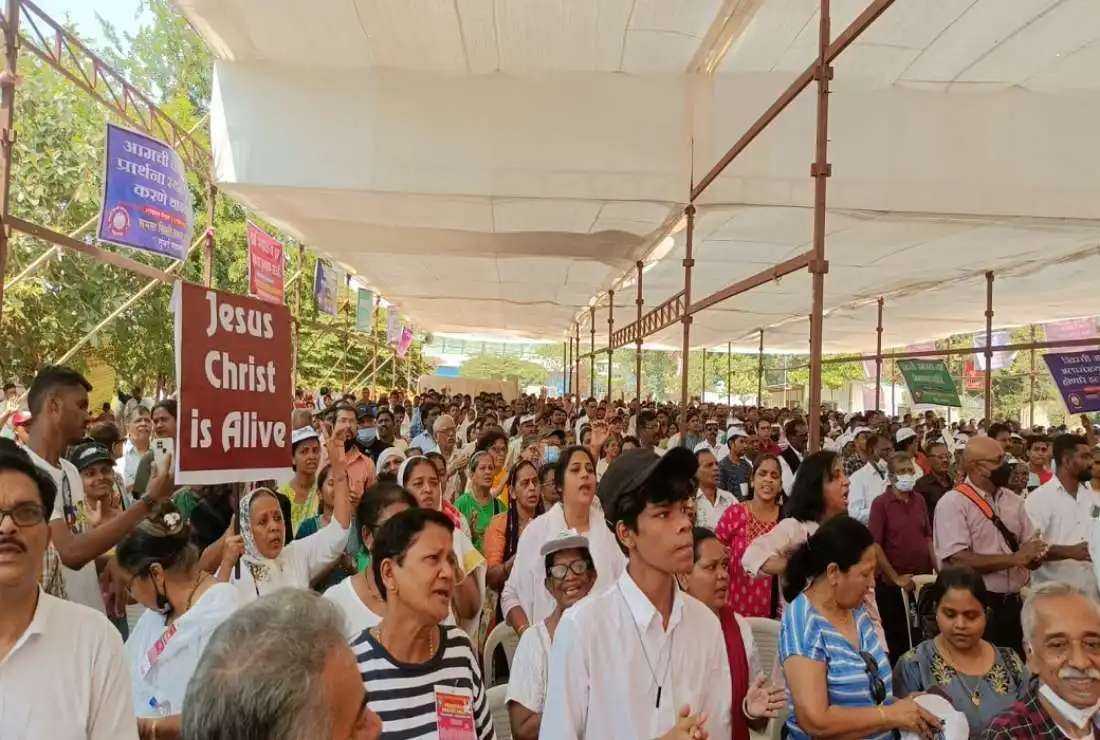 Christians protest in India’s financial capital Mumbai against increasing violence against them and their places of worship, on April 12