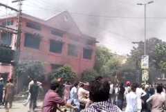 Six churches attacked in blasphemy riot in Pakistan