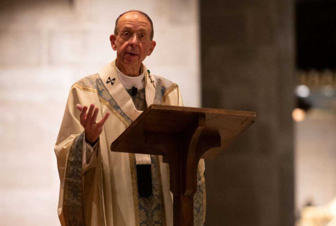 Archbishop William E. Lori during his homily at Mass Nov. 19, 2022, at the Cathedral of Mary Our Queen in Homeland.