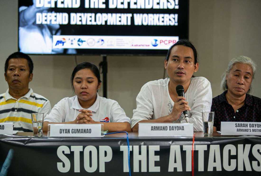 Filipino activists Dyan Gumanao and Armand Dayoha were allegedly abducted in January this year.
