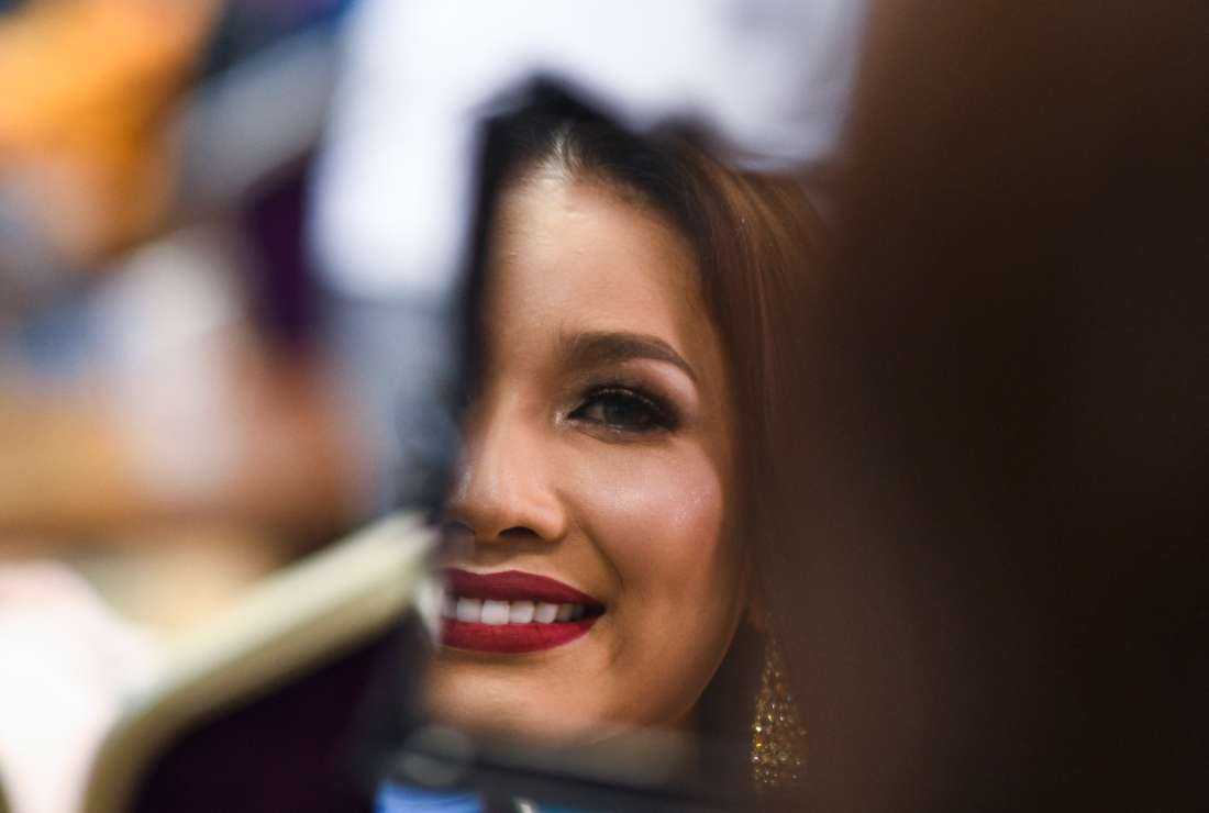Larra Jassinta of Malaysia during the Miss International Queen 2019 transgender beauty pageant in Pattaya in Thailand on March 8, 2019.