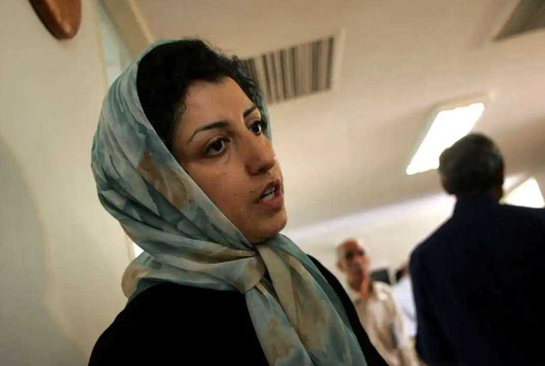 This picture dated June 25, 2007, shows Iranian human rights activist, Narges Mohammadi, at the Defenders of Human Rights Center in Tehran