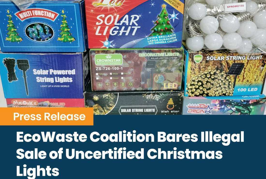 Eco Waste Coalition found most Christmas-themed products in the Philippines markets lacked proper certification and contained lead beyond the prescribed limit.
