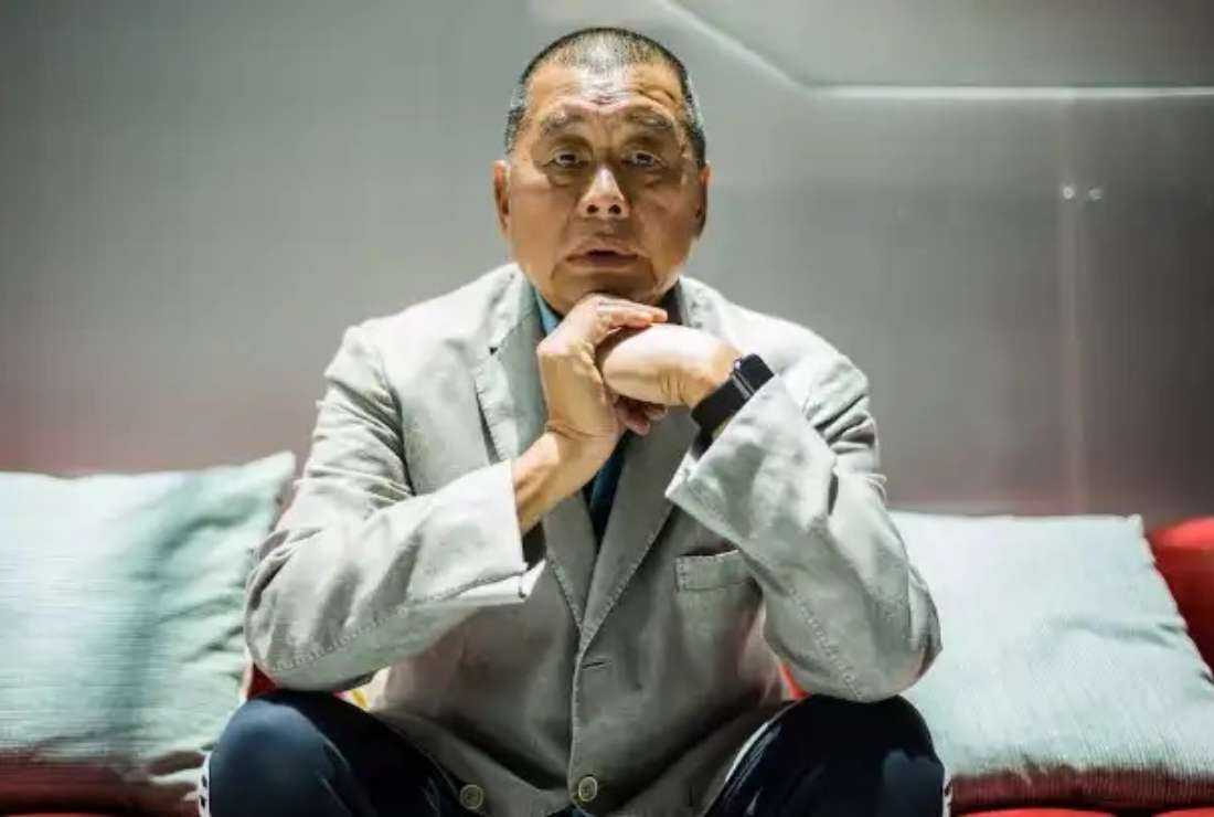 Millionaire media tycoon Jimmy Lai, 72, poses during an interview with AFP at the Next Digital offices in Hong Kong before he was arrested under Beijing's new national security law 