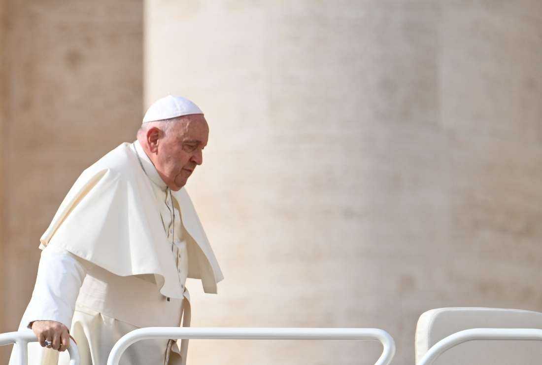 Pope Francis leaves at the end of his weekly general audience in Saint Peter's square in The Vatican on Nov. 15