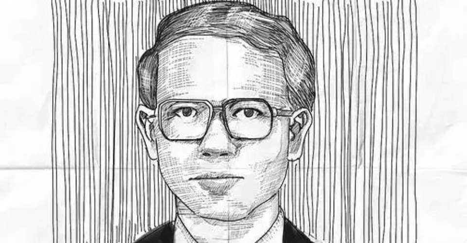 A sketch of Somchai Neelapaijit, a prominent Thai Muslim human rights lawyer abducted in Bangkok on March 12, 2004.