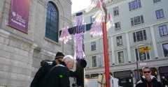 Abuse victims demonstrate against Catholic Church in Quebec