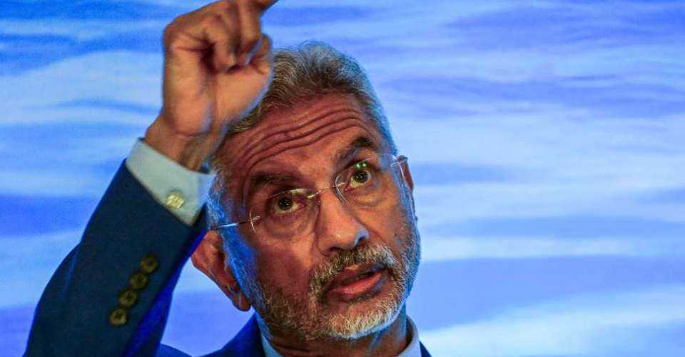 India's Foreign Affairs Minister S. Jaishankar speaks during a media briefing on the 23rd Indian Ocean Rim Association (IORA) meeting in Colombo on Oct. 11, 2023.