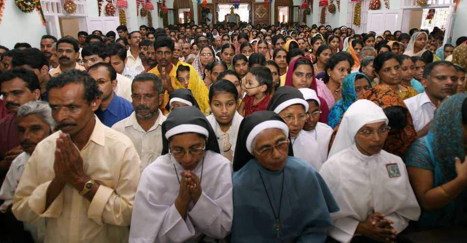 Devotees at a holy Mass in Kerala, headquarters of Syro Malabar Church, which is plagued by five decades old liturgy dispute.