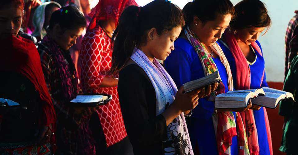 Nepali Christians join a Church service in Lapa village of Dadhing, about 100 kilometers northwest of Kathmandu, in this file image