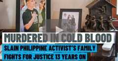 Murdered Philippine activist’s family continues fight for justice after 13 years