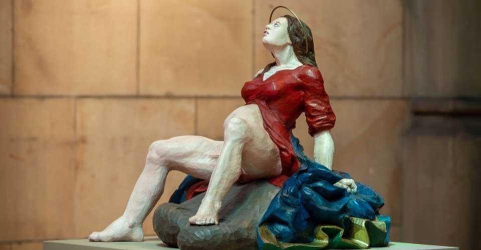 beheaded Statue of Mary giving birth beheaded inside Austrian cathedral - UCA News