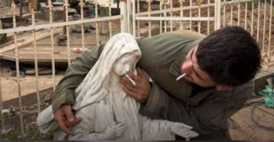 Outrage after Israeli soldier photographed desecrating Mary statue in Lebanon