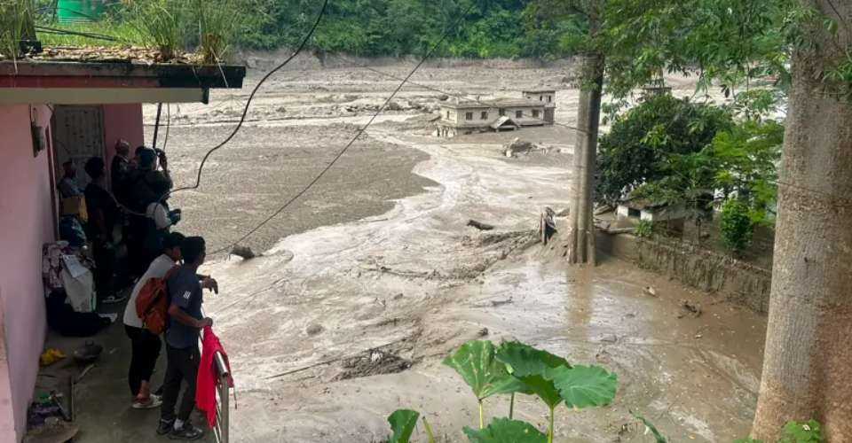 Nepal floods at China border 2026 