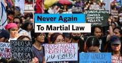 Thousands protest in Manila demanding accountability on martial law anniversary